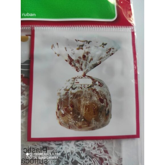 Christmas Gift Bags Set 2 With Tags Ribbon & Base Holiday Treat Bags For Giftin - Picture 12 of 13